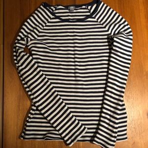 Aerie thermal navy blue stripe